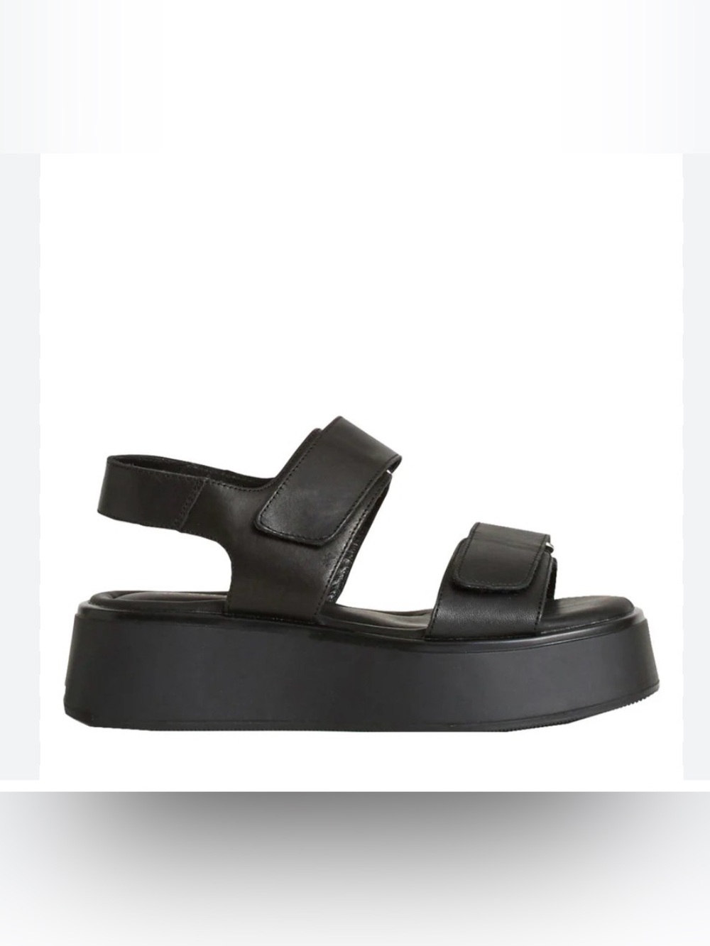 Vagabond Shoemakers Distressed Black Leather Platform Sandals EU 36 US 6